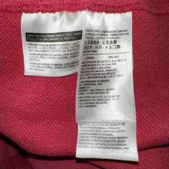 Levi's Color Block Red & White Crewneck Sweatshirt Size M - Picture 9 of 11